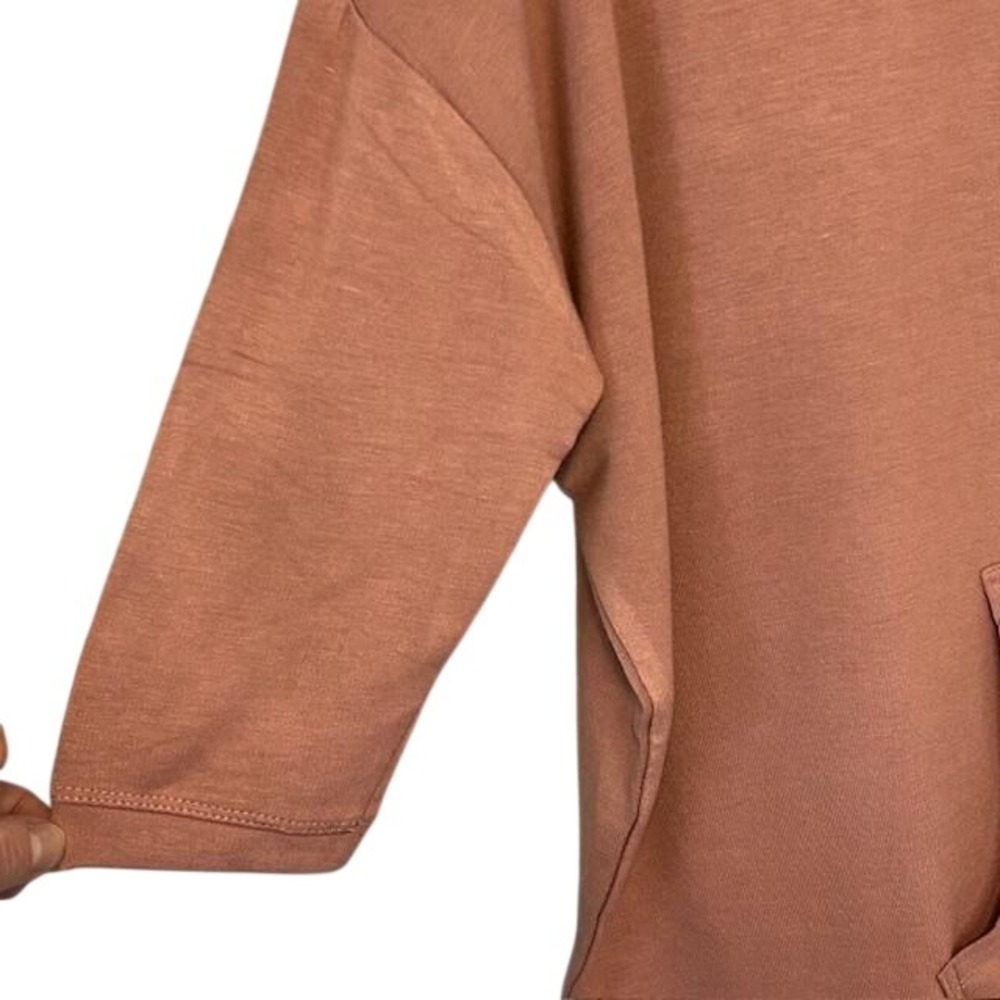 Workshop Republic Clothing‎ Thistle Mauve 3/4 Sleeve Hoodie Sweatshirt Small NWT - Picture 4 of 10